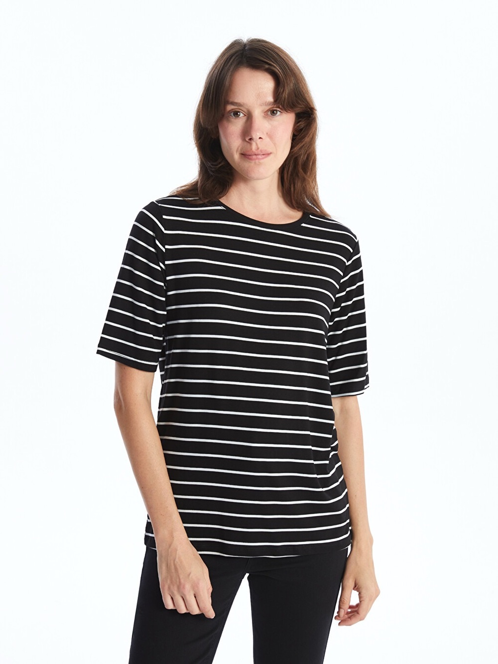 GAP Black & White Striped Short Sleeve Tee